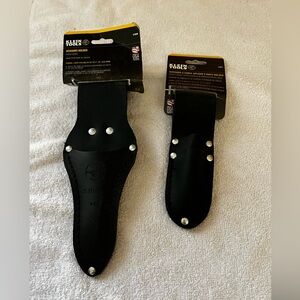 NWT Klein 2 Pc Scissors & Cable Splicer Leather Knife Holder
